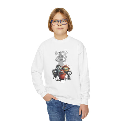 The Monsters Are Scared Of Mommy Youth Crewneck Sweatshirt