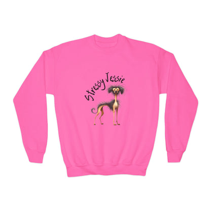 Stressy Jessie Youth Crewneck Sweatshirt