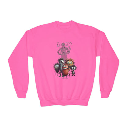 The Monsters Are Scared Of Mommy Youth Crewneck Sweatshirt