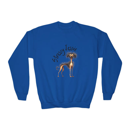 Stressy Jessie Youth Crewneck Sweatshirt