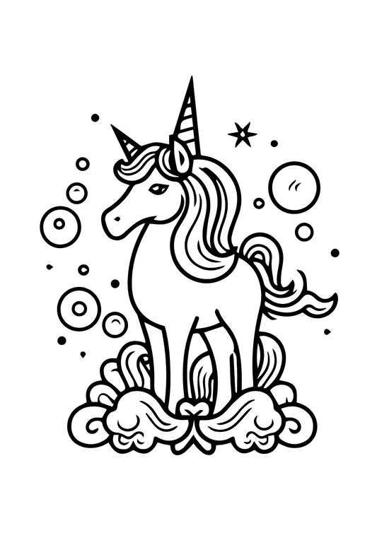 FREE Unicorn Colouring Pages 1