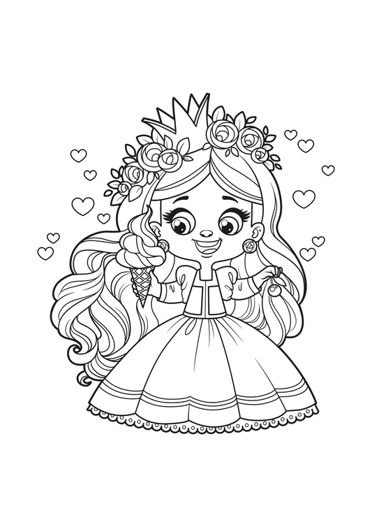 FREE Princess Colouring Pages 1