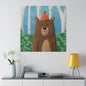 Bear In The Woods Matte Canvas, Stretched, 0.75"