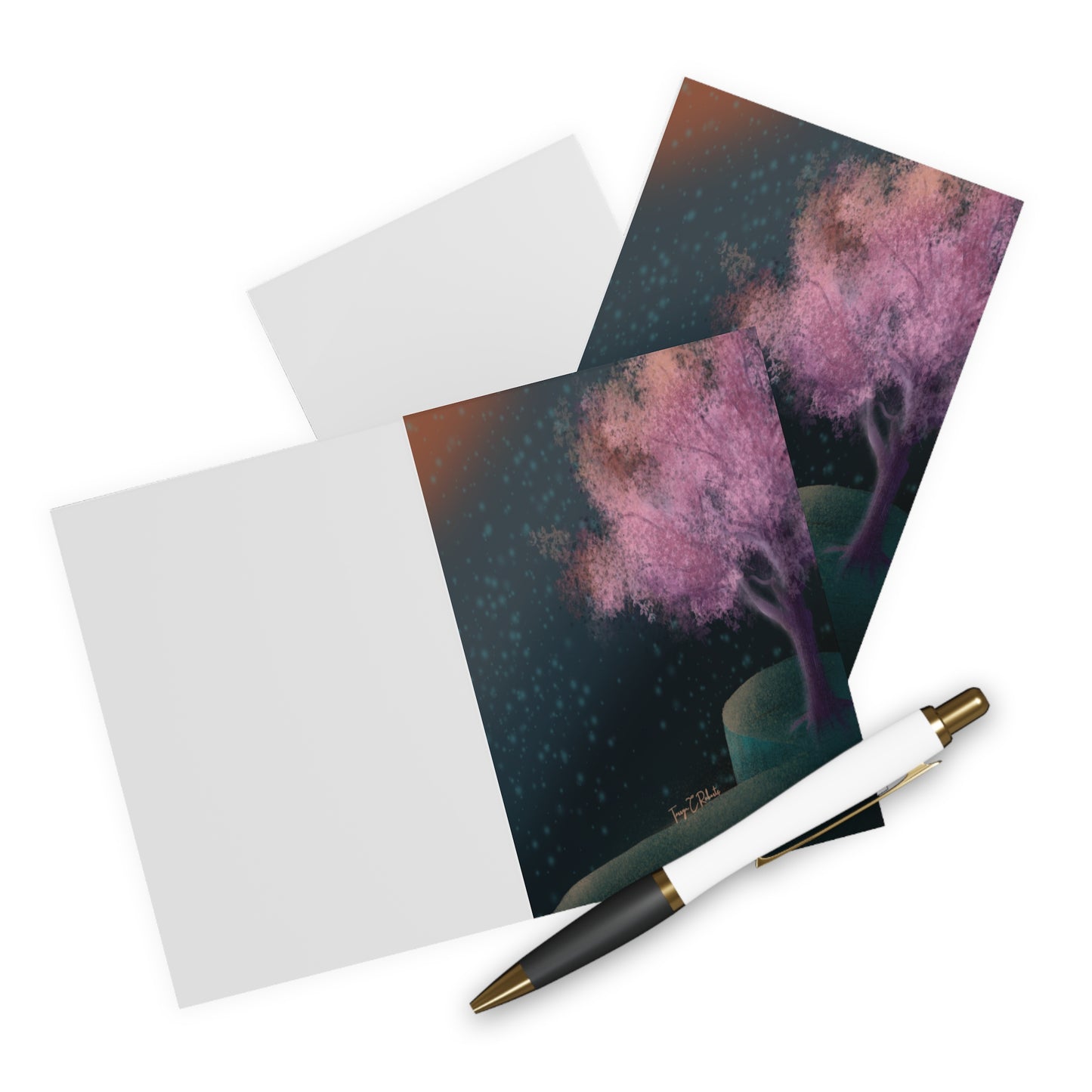 Cherry Blossoms Greeting Cards (5 Pack)