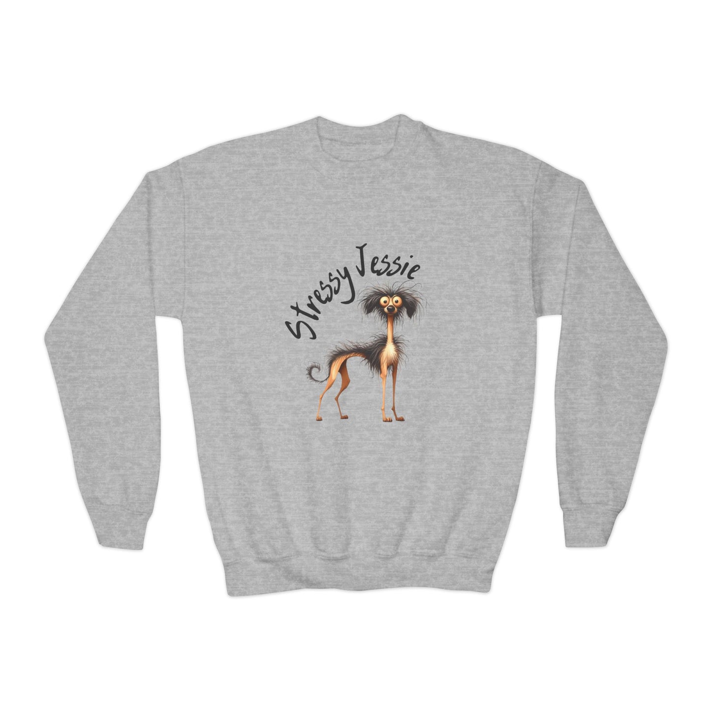 Stressy Jessie Youth Crewneck Sweatshirt