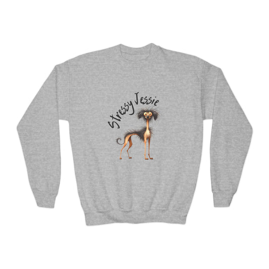 Stressy Jessie Youth Crewneck Sweatshirt