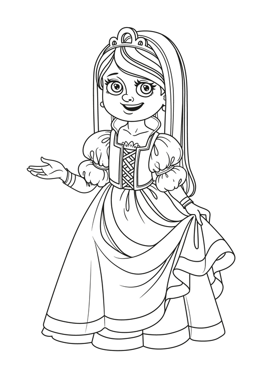 FREE Princess Colouring Pages 2