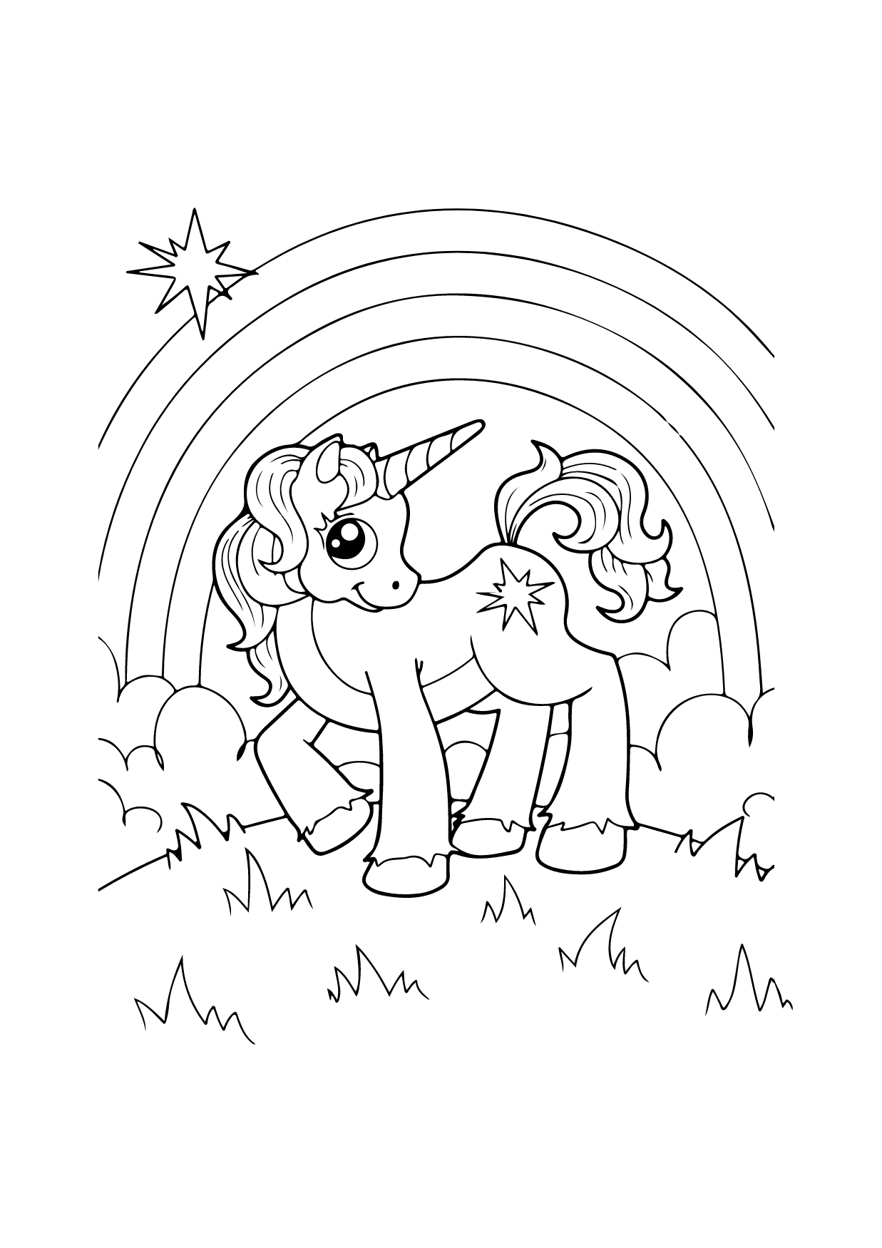 FREE Unicorn Colouring Pages 3