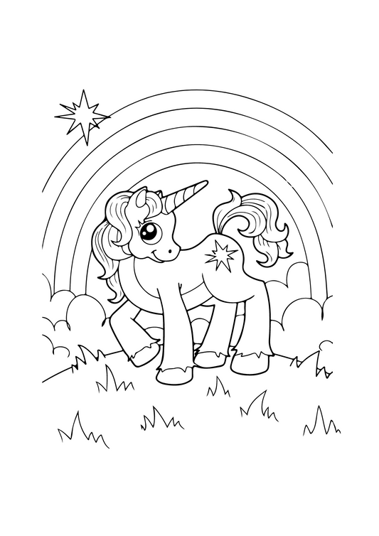 FREE Unicorn Colouring Pages 3