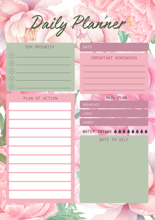 FREE Daily Planner For Moms