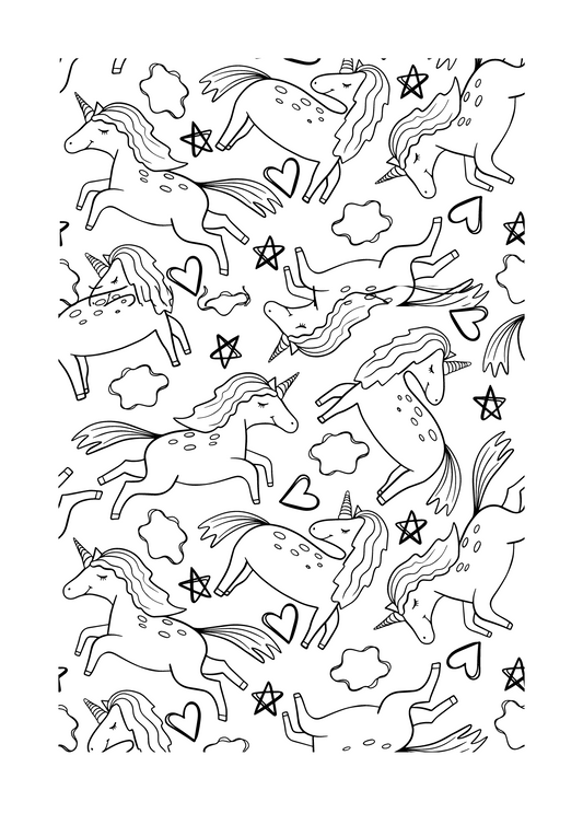 FREE Unicorn Colouring Pages 4