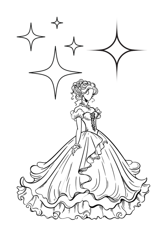 FREE Princess Colouring Pages 4