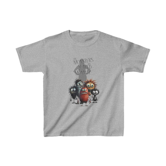 The Monsters Are Scared Of Mommy Kids Heavy Cotton™ Tee