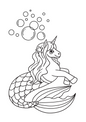 FREE Mermaid Colouring Pages 5