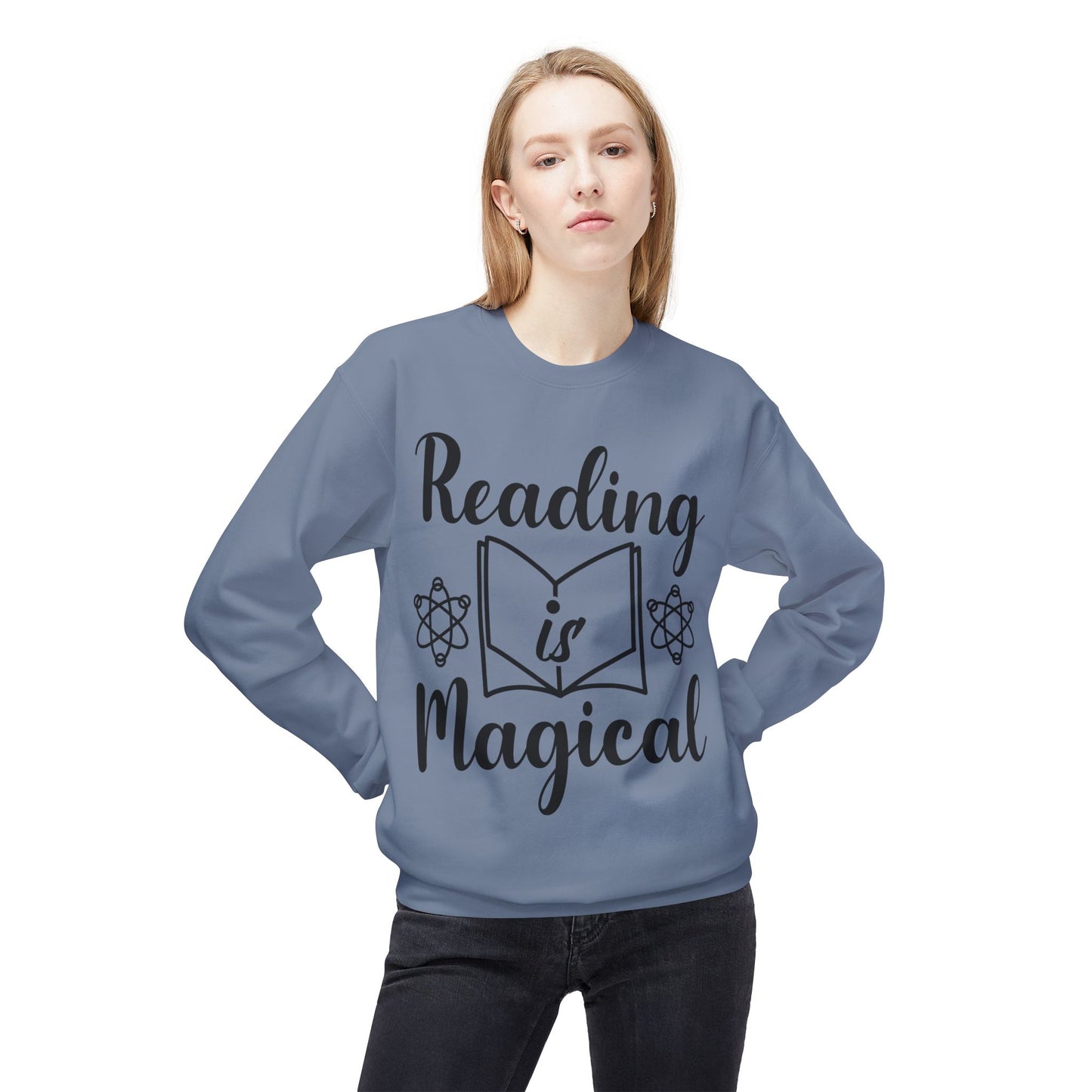 Reading is Magical Unisex Midweight Softstyle Fleece Crewneck Sweatshirt