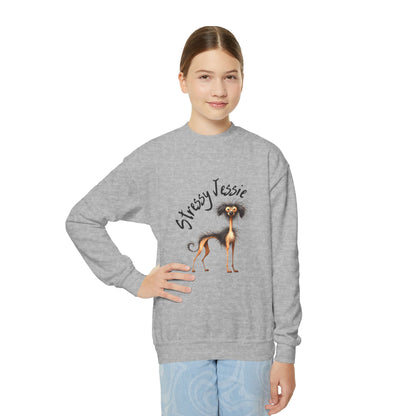 Stressy Jessie Youth Crewneck Sweatshirt