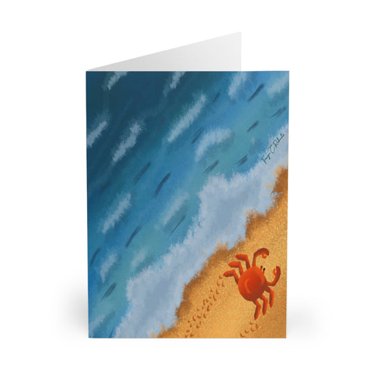 Crab And Sea Greeting Cards (5 Pack)