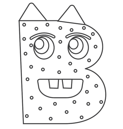 FREE Monster Alphabet Colouring Pages