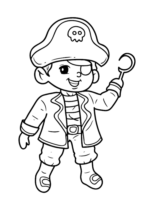 FREE Pirates Colouring Pages 1