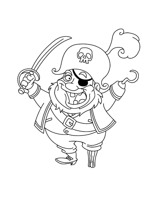 FREE Pirates Colouring Pages 4