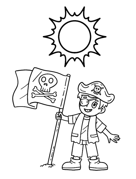 FREE Pirates Colouring Pages 5