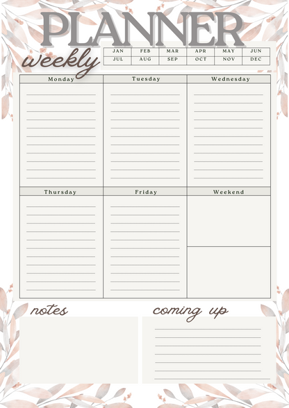 FREE Weekly Planner For Moms