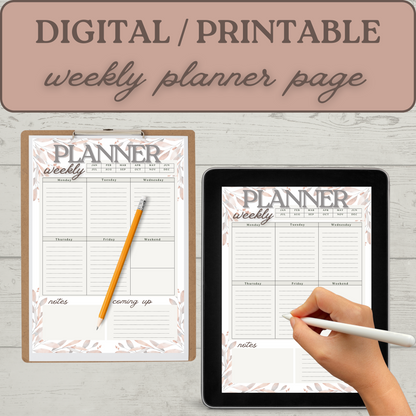 FREE Weekly Planner For Moms