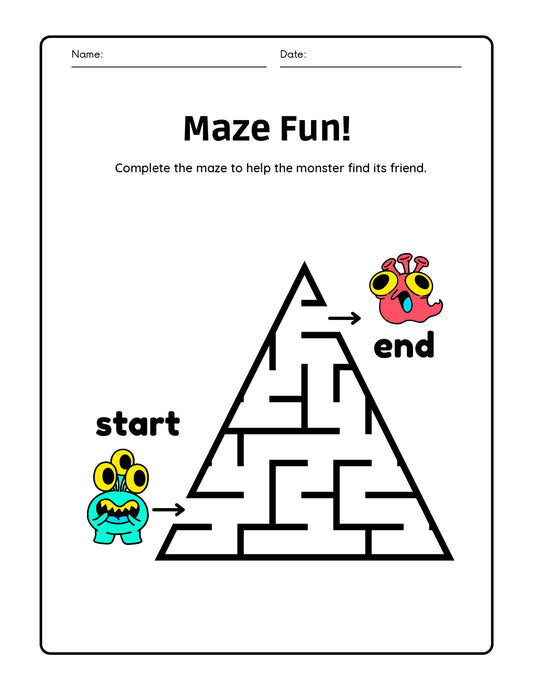 FREE Halloween Maze Pages 1