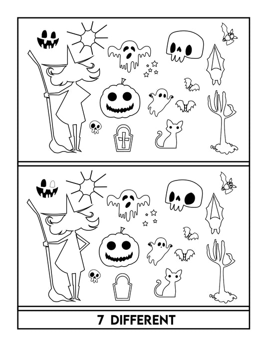 FREE Halloween Spot the Difference Pages